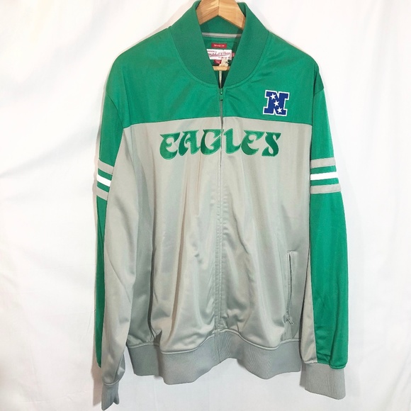 mitchell and ness eagles throwback jacket